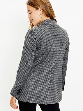 Loft Houndstooth Boyfriend Blazer